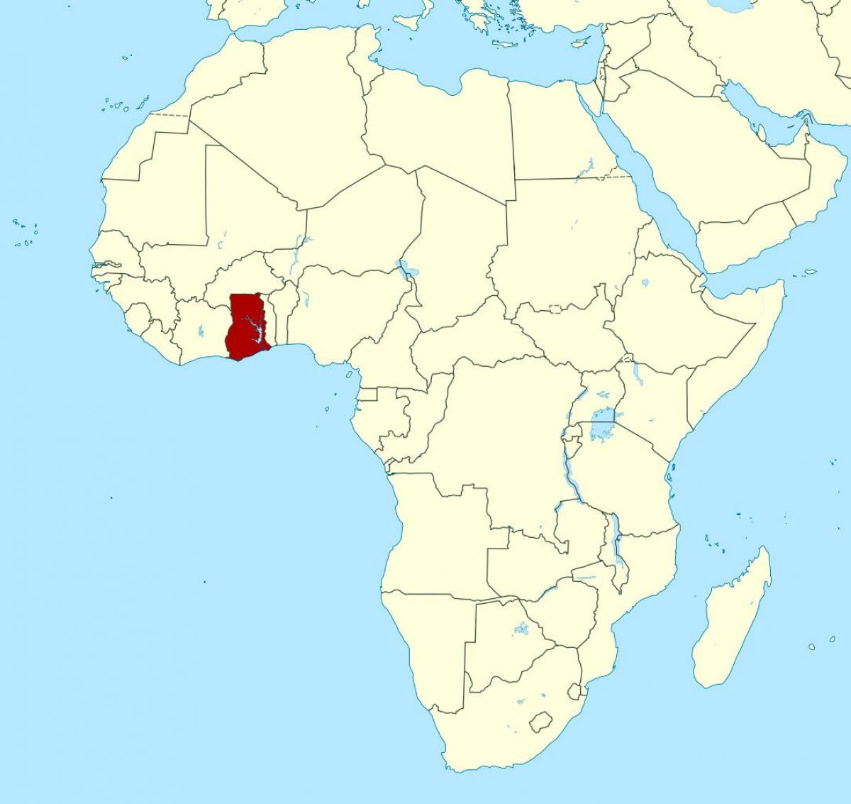 карта Африки, показуючи Гана