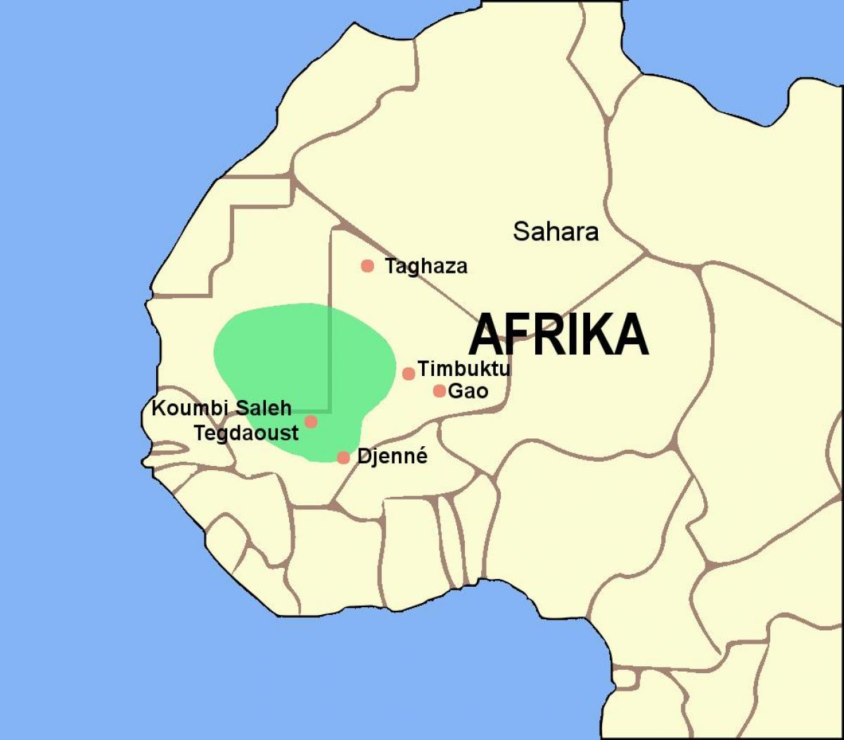 Карта імперії Гана