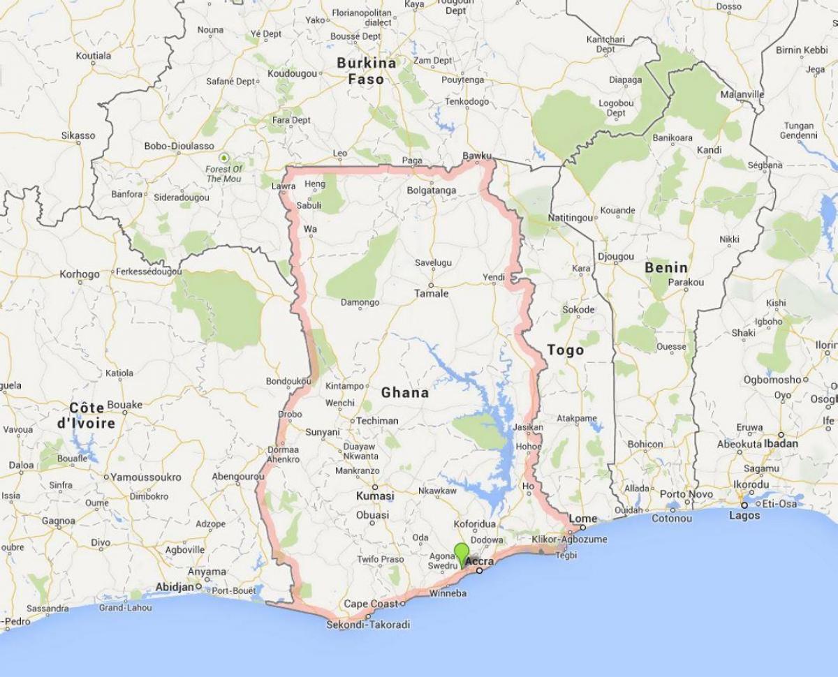 детальна карта аккра, Гана