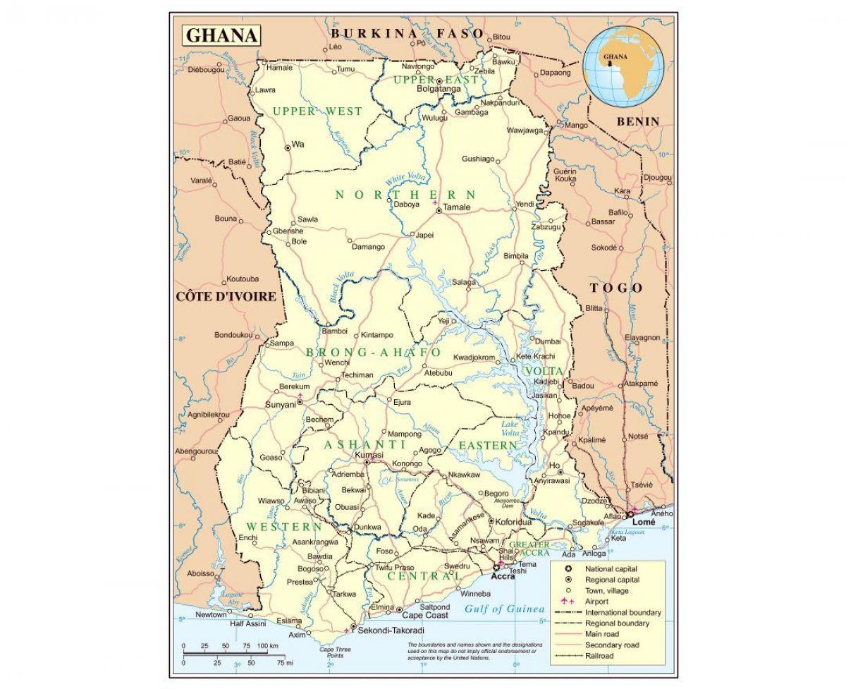 адміністративна карта Гани