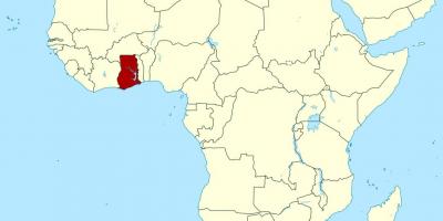 Карта Африки, показуючи Гана