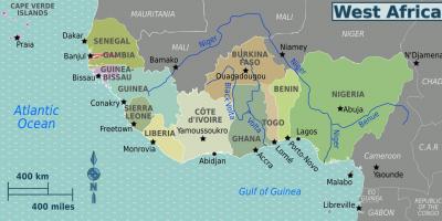 Карта Західної Африки Гана
